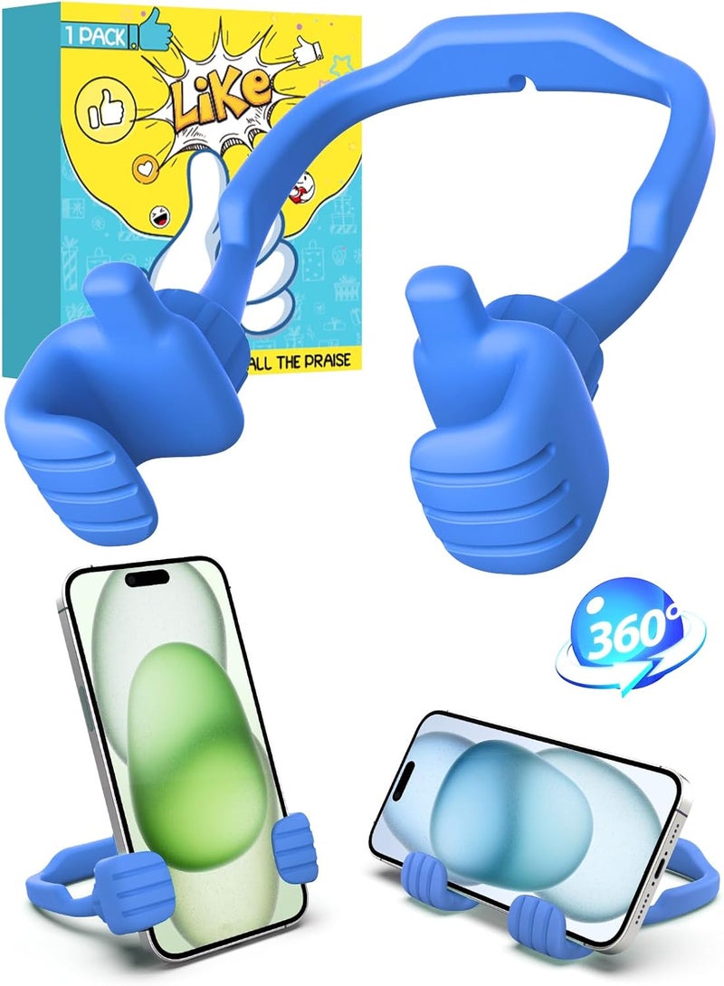 CALDEVER Stocking Stuffers for Teens Boys Girls Cell Phone Stand: Upgrade Adjustable Thumbs Up Lazy Phone Holder for Desk Fun Birthday Gifts for Grandma Adults Husband from Wife (Sky Blue, 1) - Image 1